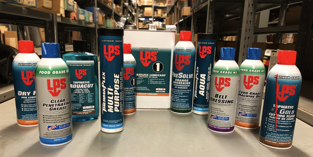 LPS brand industrial cleaners, greases, and lubricants