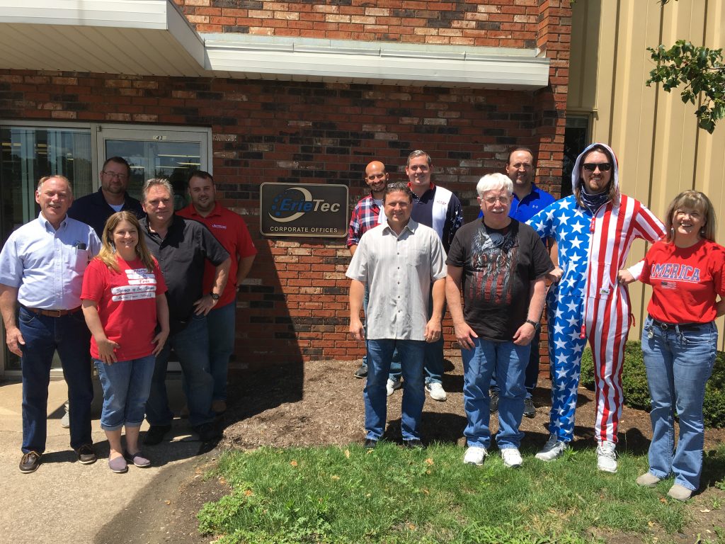 The ErieTec team celebrating Independence Day July 3. We are closed July 4.