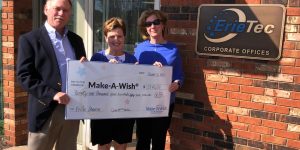 erietec donates 29,452 dollars to make-a-wish